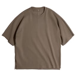Maden Retro 340g/m² Heavyweight Round Neck Pique Cotton T-shirt Loose Silhouette Solid Color Short-sleeved Top for Men's Summer
