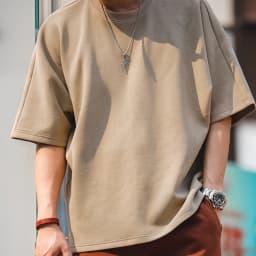 Maden Retro 340g/m² Heavyweight Round Neck Pique Cotton T-shirt Loose Silhouette Solid Color Short-sleeved Top for Men's Summer