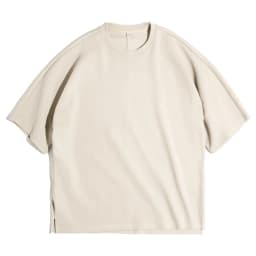 Maden Retro 340g/m² Heavyweight Round Neck Pique Cotton T-shirt Loose Silhouette Solid Color Short-sleeved Top for Men's Summer