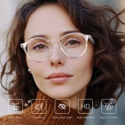 ZENOTTIC Fashion Round Anti Blue Light Blocking Reading Glasses Men Sport Readers Eyewear Women Anti Glare Computer Eyeglasses