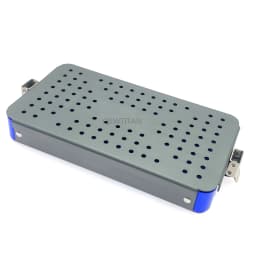 Sterilization Box Sterilization Tray Case Single level with Silicone Pad Aluminum Dental Eye Surgical Instrument