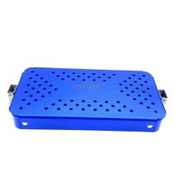 Sterilization Box Sterilization Tray Case Single level with Silicone Pad Aluminum Dental Eye Surgical Instrument