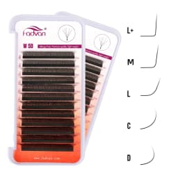 FADVAN 10Pcs YY/3D/4D/5D W Shape Eyelash Extension 0.07mm LU/L/C/D for Professional Soft Natural Pre Made Fan 5D Cluster Lashes