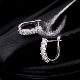 MODIAN D Color U Shape Moissanite Earrings 925 Sterling Silver Elegant Exquisite Hoop Earrings For Women Wedding Jewelry