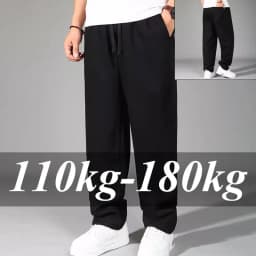 1XL-7XL Plus Size Men's Pants 110-180KG Cotton Thin Jogger Pants Men Casual Loose Elastic Waist Trousers Autumn Male Clothing