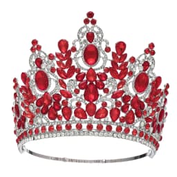 New Baroque Miss Universe Big Round Crown Luxury High Royal Queen Wedding Crowns Crystal Banquet Tiaras Costume Hair Accessories