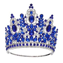 New Baroque Miss Universe Big Round Crown Luxury High Royal Queen Wedding Crowns Crystal Banquet Tiaras Costume Hair Accessories