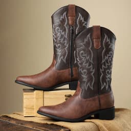 Mid-calf Western Boots Men Black Brown Cowboy Boots Handmade Leather Shoes New Punk Man Women Unisex Riding Boots