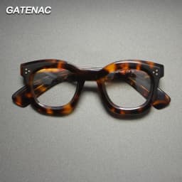 Gatenac Handmade Acetate Glasses Frame Men 2025 New Quality Vintage Eyeglasses Frame Women Retro Luxury Brand Designer Eyewear