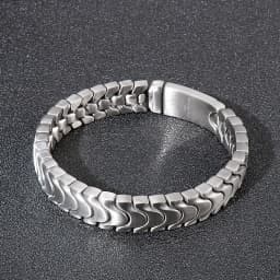 12mm Centipede Line Link Chain Bracelet  - Stainless Steel 316L - KB125391-BDJX