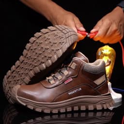 Rotating Button Indestructible Shoes Safety Boots Men Steel Toe Work Boots Waterproof Non-slip Puncture-Proof Protective Shoes