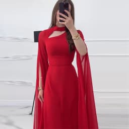 Party Dresses Women Long Dress Round Collar Solid Color Lace Up Tight Waist A Line 2025 Female Vestidos Temperament Maxi Gown