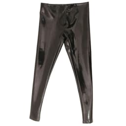 Sexy Men Waterproof PU Elastic Pencil Pants No-clean Double Side Slim Leg Trousers Latex Faux Leather Punk Shaping Pants Plus