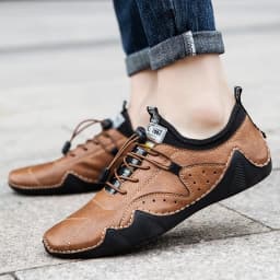 Leather Casual Sneakers for Men Driving Shoes 2024 New Fashion In Waterproof Men Doug Luxury Dress Loafers Shoes Footwear 