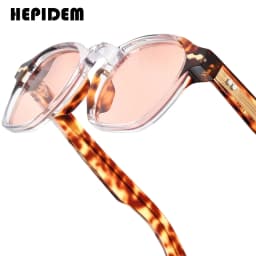 HEPIDEM Acetate Polarized Sun Glasses Women Johnny Depp Brand Designer Glasses Thick Square Sunglasses Men RINI-T