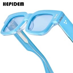 HEPIDEM Acetate Polarized Sun Glasses Women Johnny Depp Brand Designer Glasses Thick Square Sunglasses Men RINI-T