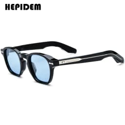 HEPIDEM Acetate Polarized Sun Glasses Women Johnny Depp Brand Designer Glasses Thick Square Sunglasses Men RINI-T