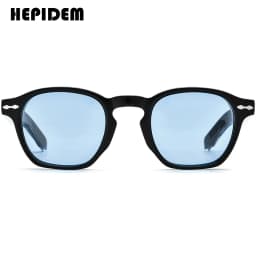 HEPIDEM Acetate Polarized Sun Glasses Women Johnny Depp Brand Designer Glasses Thick Square Sunglasses Men RINI-T