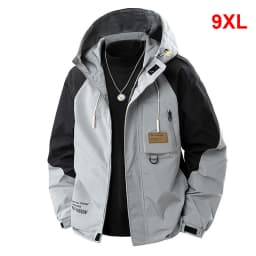 8XL Plus Size Windbreaker Jacket Men Spring Autumn Outerwear Fashion Casual Patchwork Jackets Coats Male Big Size 8XL