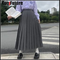 80cm 90cm SUPER LONG Japanese School Uniforms Women Pleated JK Suit Bad Girl Preppy Student Girls Academy Style Long Skirt
