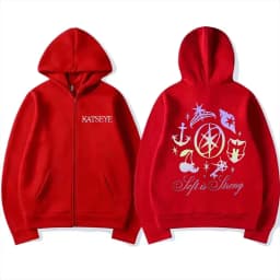 Katseye Graphics tracksuit vintage Hoodie Men Women 2025 tops Fleece fashion clothes Hip Hop Coat Zip Up Jacket Loose streetwear