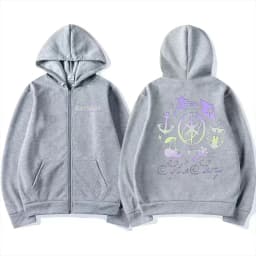 Katseye Graphics tracksuit vintage Hoodie Men Women 2025 tops Fleece fashion clothes Hip Hop Coat Zip Up Jacket Loose streetwear