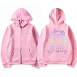 Katseye Graphics tracksuit vintage Hoodie Men Women 2025 tops Fleece fashion clothes Hip Hop Coat Zip Up Jacket Loose streetwear