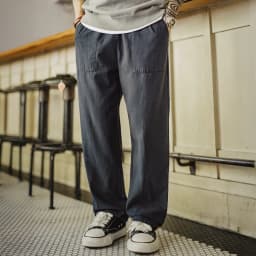 Maden Vintage Men‘s Casual Pants Straight-Leg Loose Fit Beck Pants Fringed Elastic Waist Chill Trousers for Autumn Commuting