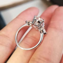 1/2/3/6Carat Pear Cut Moissanite Diamond Engagement Rings for Women 925 Sterling Silver 3-stone Waterdrop Shape Wedding Ring