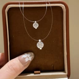 IGOTOS 0.5-5CT Moissanite Pendant Necklace Women  Certified 925 Sterling Silver Transparent Fishing Line Choker Chain Jewelry