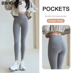 BIVIGAOS 2026 Spring Summer Back Pocket Sharkskin Leggings Women White Tight Casual Sport Fitness Leggings Skinny Pencil Pants