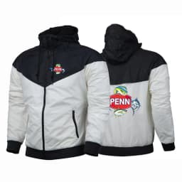 2024 Penn Fishing Reel Men New Spring and Autumn Printing Trendy Breathable Five-Color Stitching Windbreaker Thin Jacket Tops