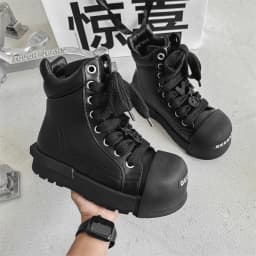 Sneakers Casual Plus Size 43 44 Mens Womens Designer Big-head Board Shoes Fashion Casual Leather Height Increased Platform Shoes