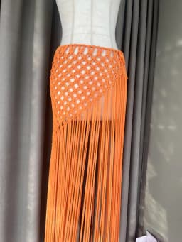 Beachapche Hand Crochet Tassel Skirts Women Fashion Sexy Side High Knitted Beach Cover Ups