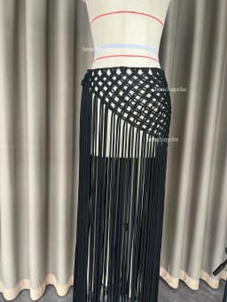 Beachapche Hand Crochet Tassel Skirts Women Fashion Sexy Side High Knitted Beach Cover Ups