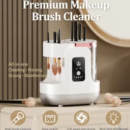 USB Electric Makeup Brush Cleaner 3-in-1 with Automatic Quick-Drying Support Device - Makeup Brush Cleaning And Drying Book Tool