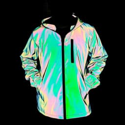 Night Colored Reflective Jacket Men Outdoor Cycling Jogging Windproof Hooded Coats Hip-hop Rock Streetwear Safety Couple Clothes