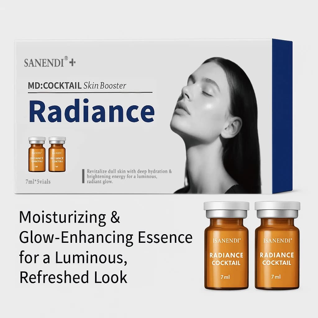 SANENDI Radiance Cocktail Skin Booster Moisturizing & Glow-Enhancing Essence for a Luminous, Refreshed Look 7ml*5Vials