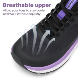 Fitville Women'S Walking Shoes Wide Toe Box Sneakers Non-Slip Athletic Tennis Running Shoes For Swollen Feet Pain Relief
