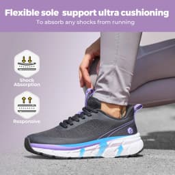 Fitville Women'S Walking Shoes Wide Toe Box Sneakers Non-Slip Athletic Tennis Running Shoes For Swollen Feet Pain Relief