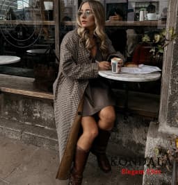 KONDALA Urban Vintage Trench Coat Women's Fall Winter Brown Reversible Wear Long Coat 2025 Fashion Elegant Commute Ladies Coat