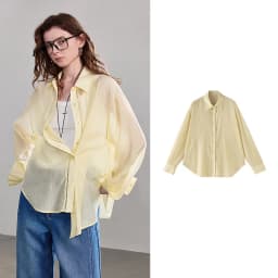 TOYOUTH Women Shirt 2026 Spring New Lyocell Acetate Vacation Commuter Shirt