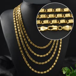 Classic Irregular 18k Gold Plated Copper Necklace New Fashion Pattern Dubai Link Chain for Women High-Quality Jewelry Gift