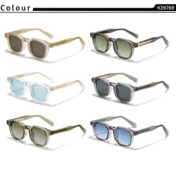CATERSIDE New Square Men's Sunglasses Personalized Temple Tips Design Sun Glasses Women's Travel Party Eyewear Festival Gift
