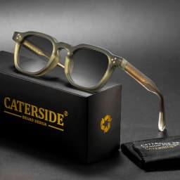 CATERSIDE New Square Men's Sunglasses Personalized Temple Tips Design Sun Glasses Women's Travel Party Eyewear Festival Gift