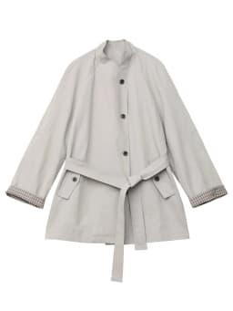CHIC VEN Fashion Women Mid-length Trench Coat Loose Casual Minimalist Patchwork Plaid Female Windbreaker Belt Spring Summer 2026
