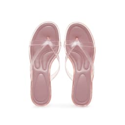 New French Chic Heeled Sandals Women's Clear PVC Straps Sheer Kitten Heel Open Toe Slip On Shoes Woman Delicate Toe Post Sandals