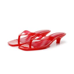 New French Chic Heeled Sandals Women's Clear PVC Straps Sheer Kitten Heel Open Toe Slip On Shoes Woman Delicate Toe Post Sandals