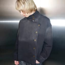 Y2k Harajuku Uniform Jacket Black Distressed Wash Buttons Fencing Denim Jacket Gothic Casual Streetwear Unisex Oversize Clothing