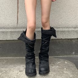 Punk Style Women's Shoes Luxury Retro Leather Cowboy Boots for Woman Exquisite Rivet Knee High Boots Designer Shoes Botas Mujer